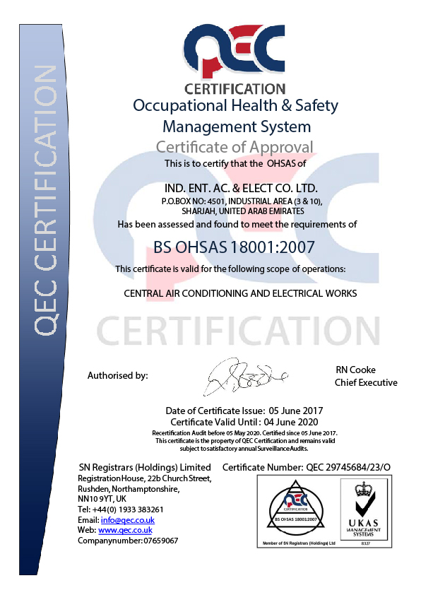 QEC Certificate
